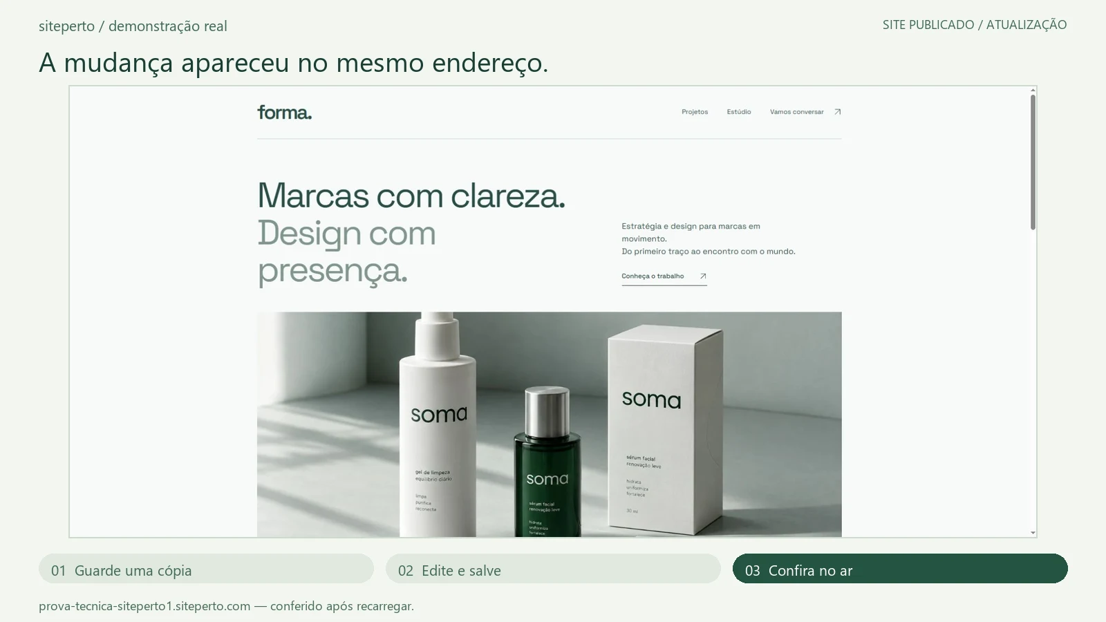 Como atualizar um site sem mudar o endereço