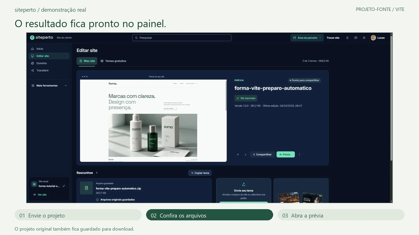 Como preparar um projeto Vite na SitePerto